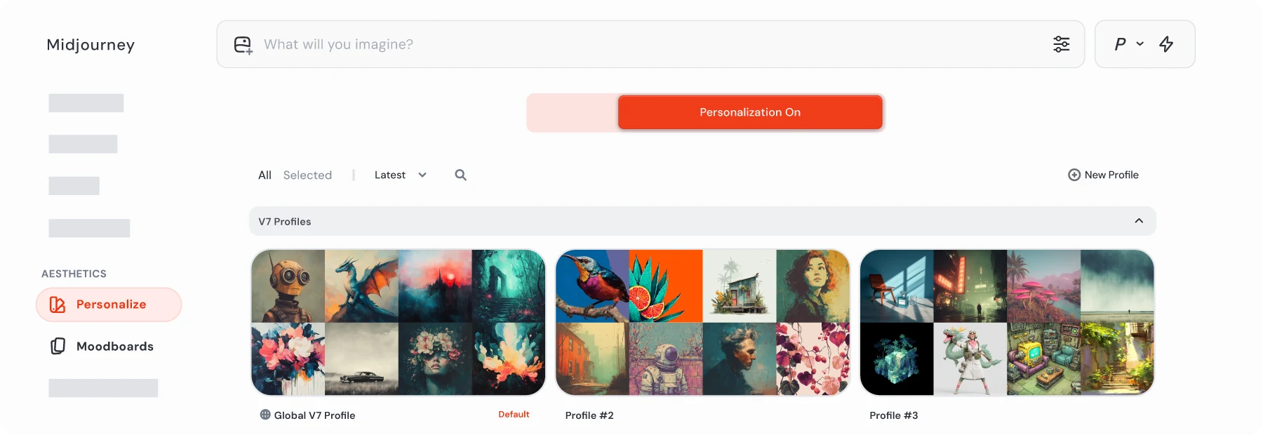 Midjourney Art Style Personalization Settings